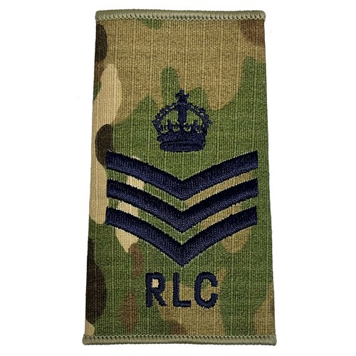 Royal Logistics Corps RLC Multicam Rank Slides (Pair) - Picture 7 of 20