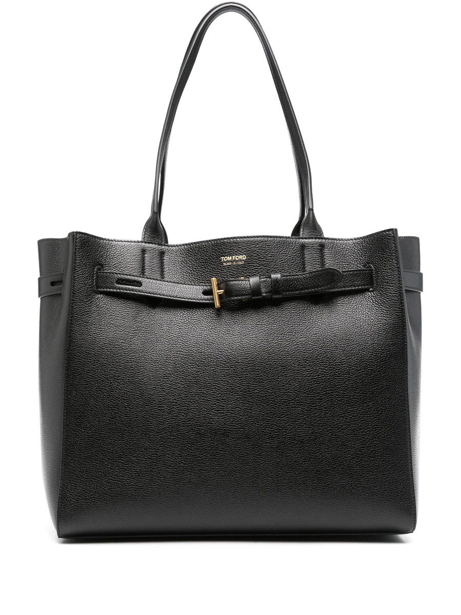 【関税&送料込み】Tom Ford Audrey Media Tote Bag TOM FORD Audrey Medium Black Grain Leather Tote Bag New And