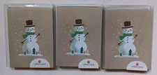 30ct Lot Glitter Snowman Blank Holiday Christmas Greeting Cards Set Packs