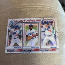 2021 Bowman HOESE/GRAY/PETERS Chrome Talent Pipeline Refractor #TP-LAD Dodgers