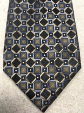 JOSEPH FEISS MENS TIE BLACK BLUE GRAY 4 X 61