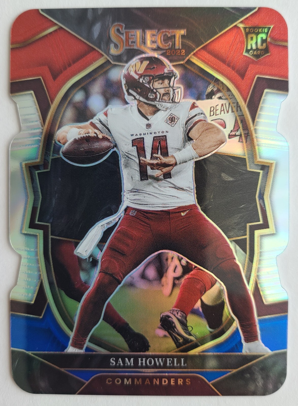 2022 Panini Select #76 Sam Howell Red and Blue Prizm Die Cut
