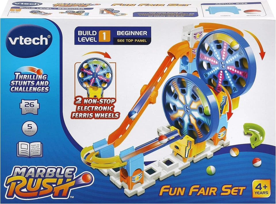 VTech Marble Rush Fun Fair Set Construction Game Ferris Wheel Play Gift - Image 2 of 4