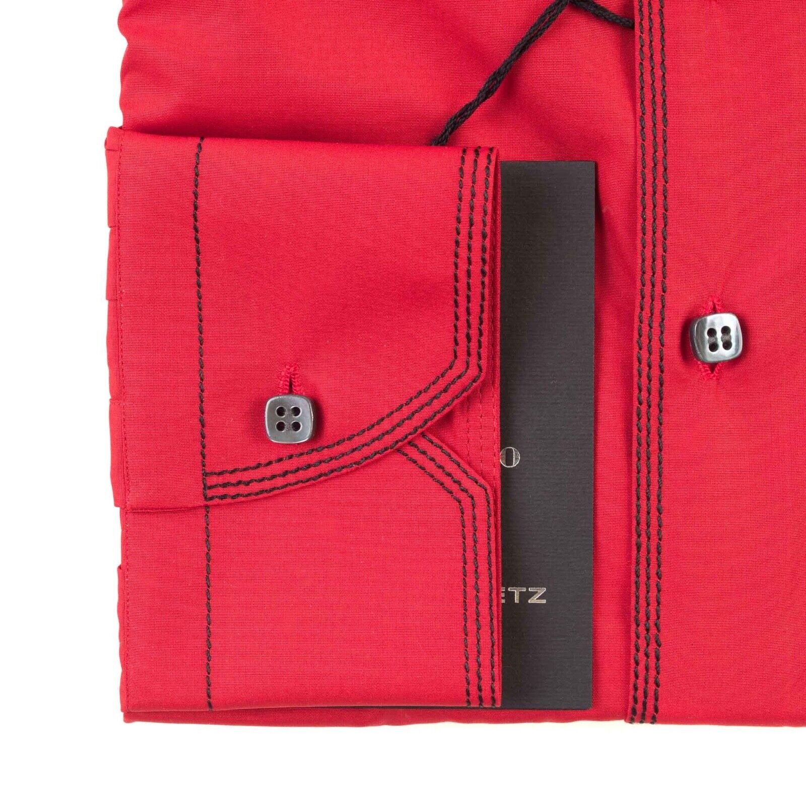 850 € neu mit Etikett Hettabretz von MAROL Größe: M Baumwolle schwarz roter Stich handgefertigt