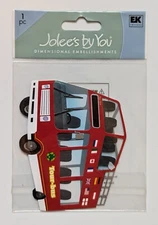 RARE Jolee's Double Decker Tour  Bus Travel Vacation Scrapbooking Embellishment