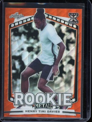 2022 Leaf Metal Soccer Orange Wave Henry Timi Davies Rc #MS-07 (2/5)