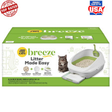 Cat Litter Box Kit Absorbent Pads Non Clumping Low Dust Odor Control Easy Clean