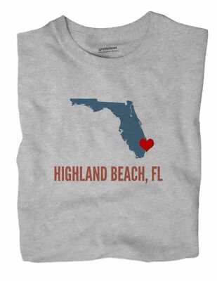 Highland Beach Florida FL T-Shirt HEART