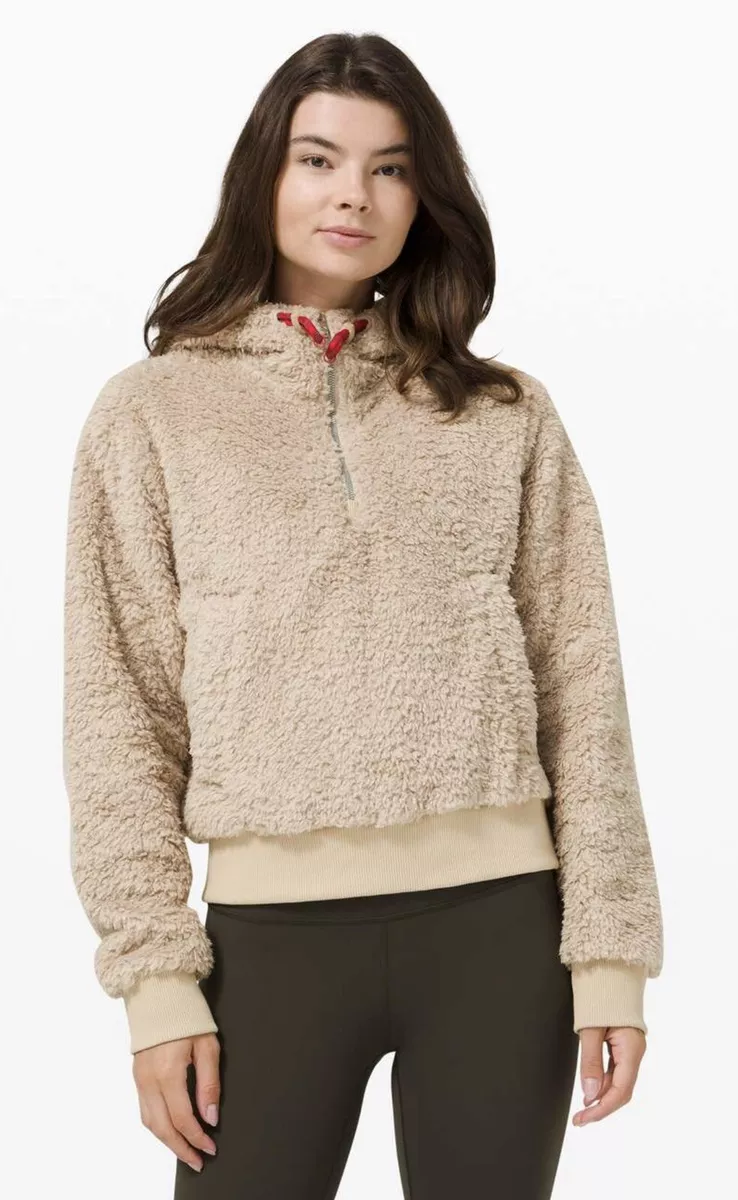 Lululemon Oh So Sherpa Half Zip Trench NWT 6 Hoodie Jacket TRNH Tan Teddy Bear❤️ Lululemon Oh So Sherpa Half Zip Trench NWT 6 Hoodie Jacket TRNH Tan Teddy Bear❤️