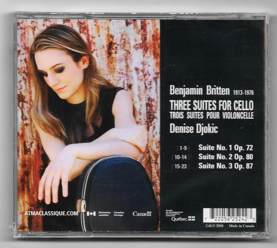 Benjamin Britten, Denise Djokic – Three Suites for Cello / CD / NEU & OVP - Bild 2 von 2