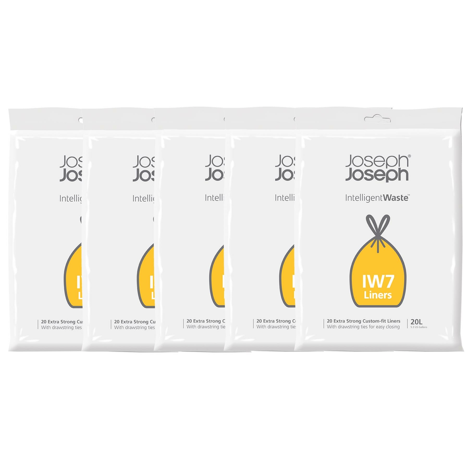 Joseph Joseph IW7 General Waste Bin Liners for Totem Bins 100 Bags