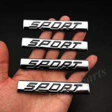 4pcs Metal Chrome Sport Car Trunk Rear Fender Side Emblem Badge Decal Sticker