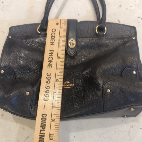 Coach Mercer Black Grain Leather Satchel 30 Style No. 37575 - Picture 15 of 17