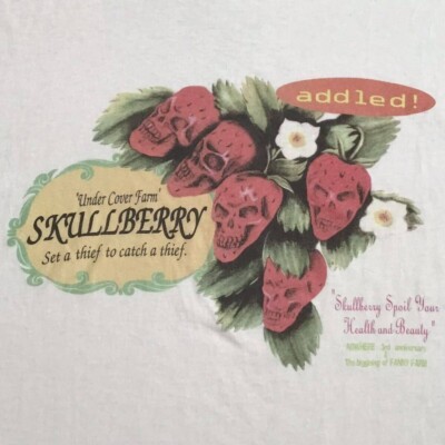 トップス undercover 01AW strawberry skull tee 1996 NOWHERE 3rd Anniversary Undercover Skull Berry T-shirt White