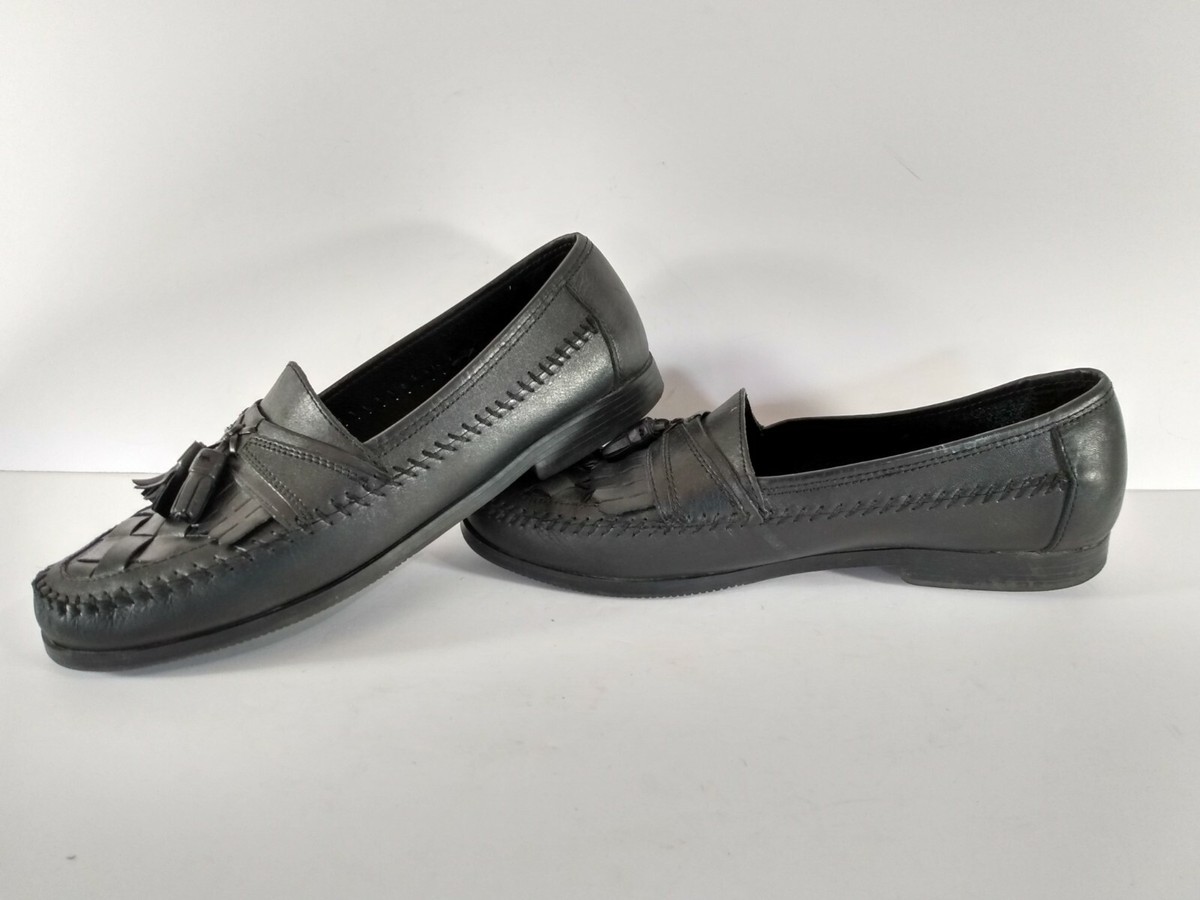 Giorgio Brutini Men\'s Dress Shoes Loafers Tasseled Black Leather Size 10.5. Men main image 2