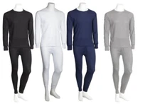 Mens 2PC Waffle Thermal Underwear Set Top Bottom Long John Johns Pants S-XL
