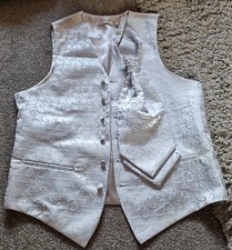 Mans bhs Wedding collection Waistcoat And Tie size 38