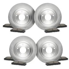 Front & Rear Brake Rotors + Ceramic Pads for 2017-2018 Buick Envision FWD