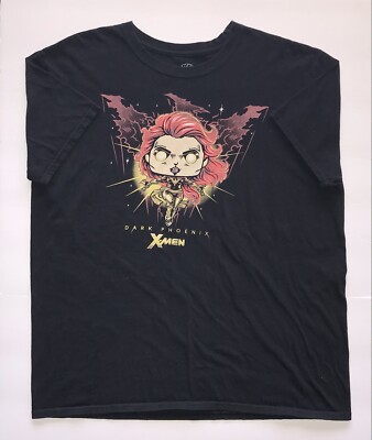 FUNKO POP T-Shirt Adult XL Black Dark Phoenix X-Men Marvel Official Graphic Tee