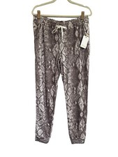 NWT PJ Salvage Large Cocoa Taupe Lounge Snake Bite Jogger Pants 1786