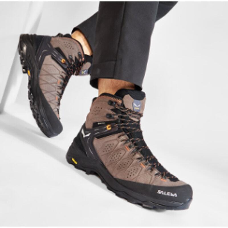 Zapatos de Senderismo SALEWA ALP TRAINER 2 MID GORE-TEX 10.5 EU 44 Marrón Nogal Nuevos en Caja