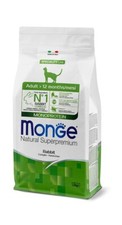 Monge Natural Adult Monoprotein – Coniglio Crocchette per Gatti Adulti 1,5 kg