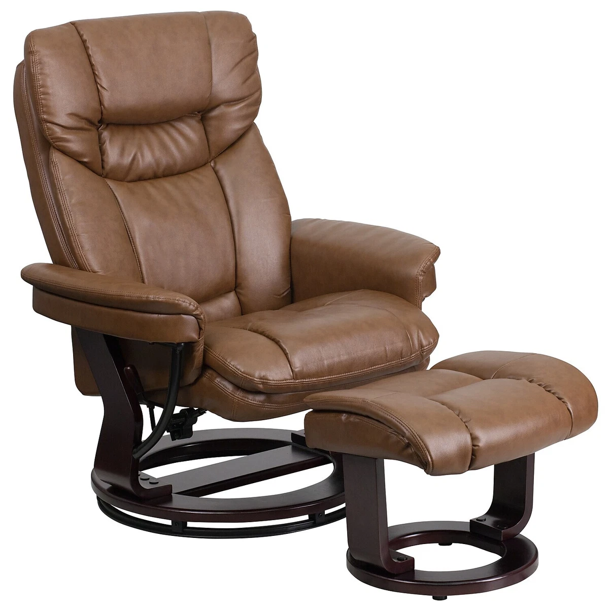 Flash Furniture Contemporary Leather Recliner Chair and Ottoman