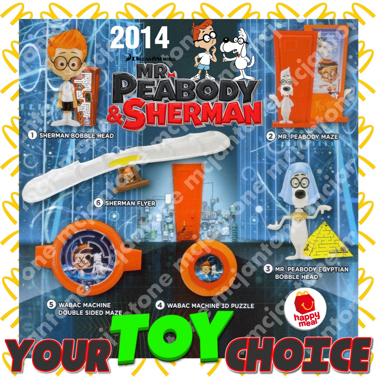 McDonald's 2014 MR. PEABODY & SHERMAN Cartoon Dog WABAC Machine