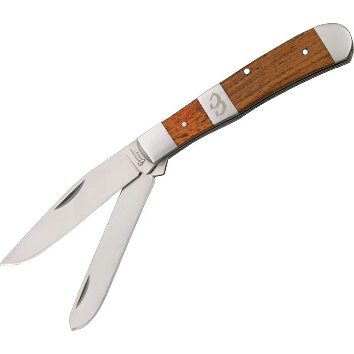 Right-Handed Wood Handle Collectible Folding Knives 2 Blades