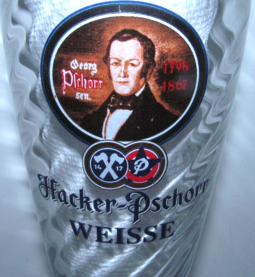Hacker Pschorr Weisse 0.5L Swirl Germany Beer Glass