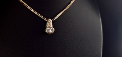 Anhänger Silber 925 Kette Zirkonia - wunderbar funkelnd & elegant 