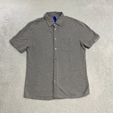 Kit and Ace Shirt Mens Large Gray Button Up Soft Cotton Cashmere Tech Stretch