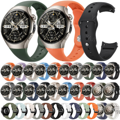 Silicone/Leather Silicone Sport Band Strap For Huawei Watch 5 42/46mm Smartwatch