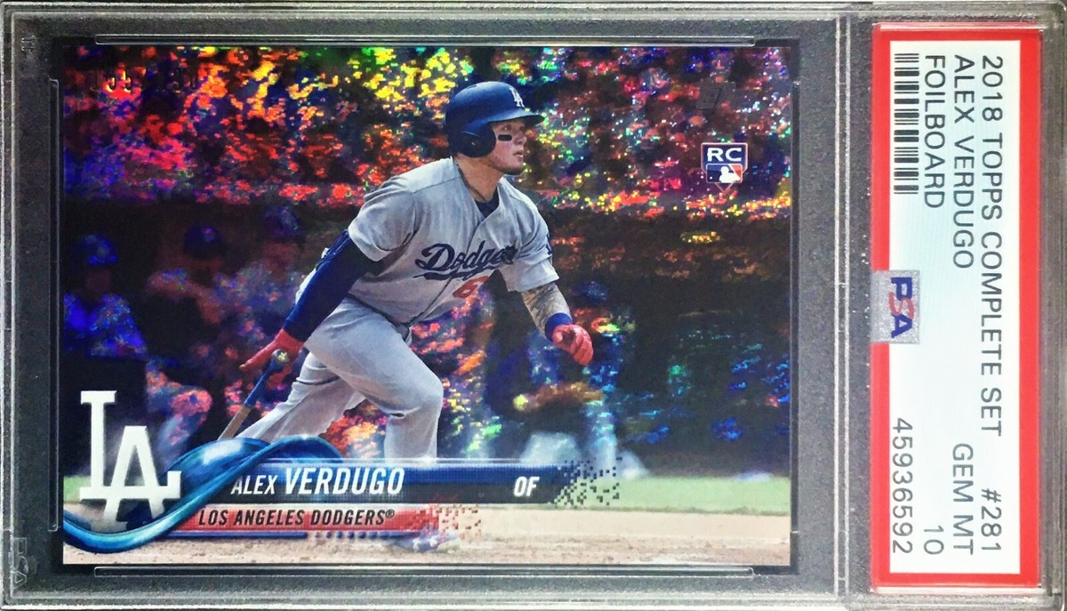 2018 Topps Factory Foilboard #281 Alex Verdugo RC PSA 10