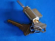 PELLA KEY CYLINDER Brushed Gold Brass FACE WITH TWO KEYS NEW IN PACKAGE