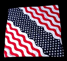 Vintage HAV-A-HANK USA American Wavy Flag Bandana RN 15187