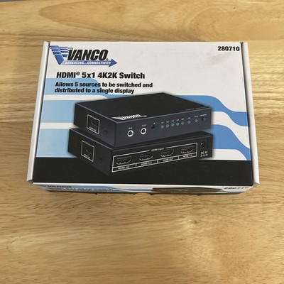 Vanco 280710 HDMI 5 x 1 Digital Selector Switch with IR Remote Control