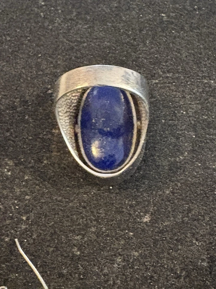 Lote de anillos abatibles Jay King DTR plata esterlina turquesa lapislázuli 925 talla 6,5 Foto 4 de 4