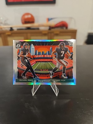 2024 Optic Dual Downtown Michael Penix R Michael Vick #14 Falcons Very Clean  