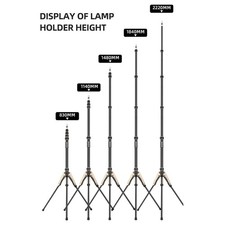 222cm/87.4in Portable Tripod Stand Video Light Stand Carbon Fiber 5-section