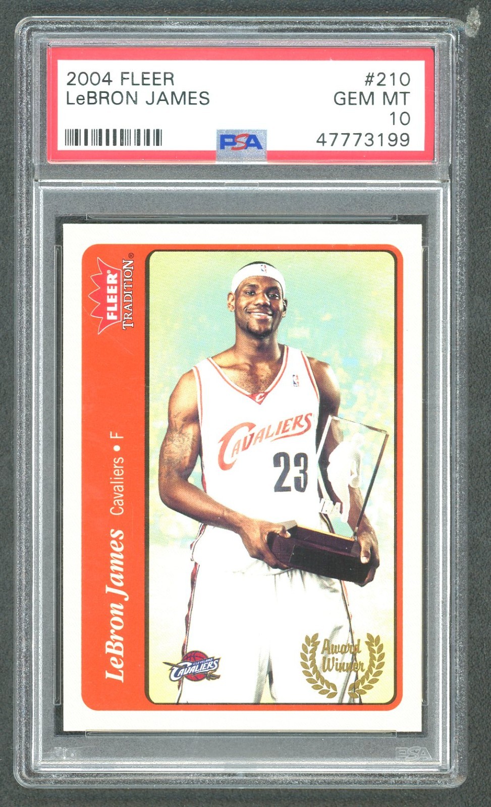 2004-05 Fleer LeBron James Award Winner #210 PSA 10 GEM MINT