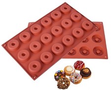 Silikon-Backform f&uuml;r Mini-Donuts mit Loch 18GN