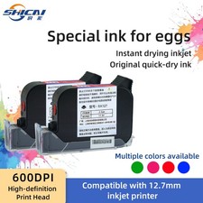 3PCS Food Grade Edible  Ink Cartridge 12.7mm for Egg Shell Date Coding Printer
