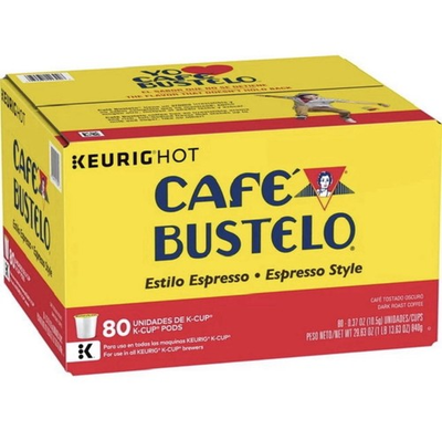 #ad KEURIG Cafe Bustelo Expresso Style Dark Roast K Cup Coffee Pods 80 CT DEAL $41.47