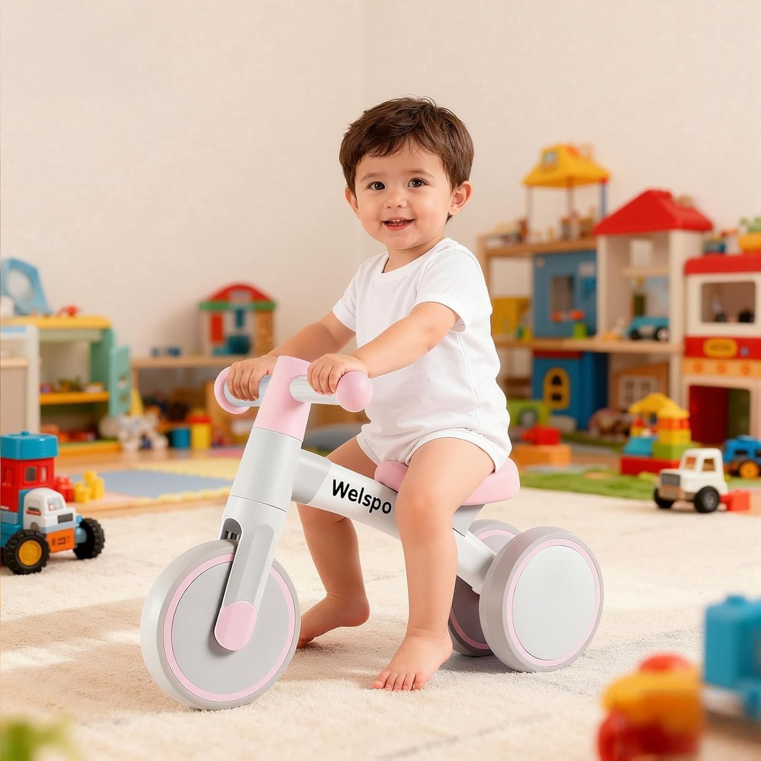 Kids&rsquo; Balance Bike: Safe 3-Wheel Ride for 1  Olds - Indoor & Outdoor Play