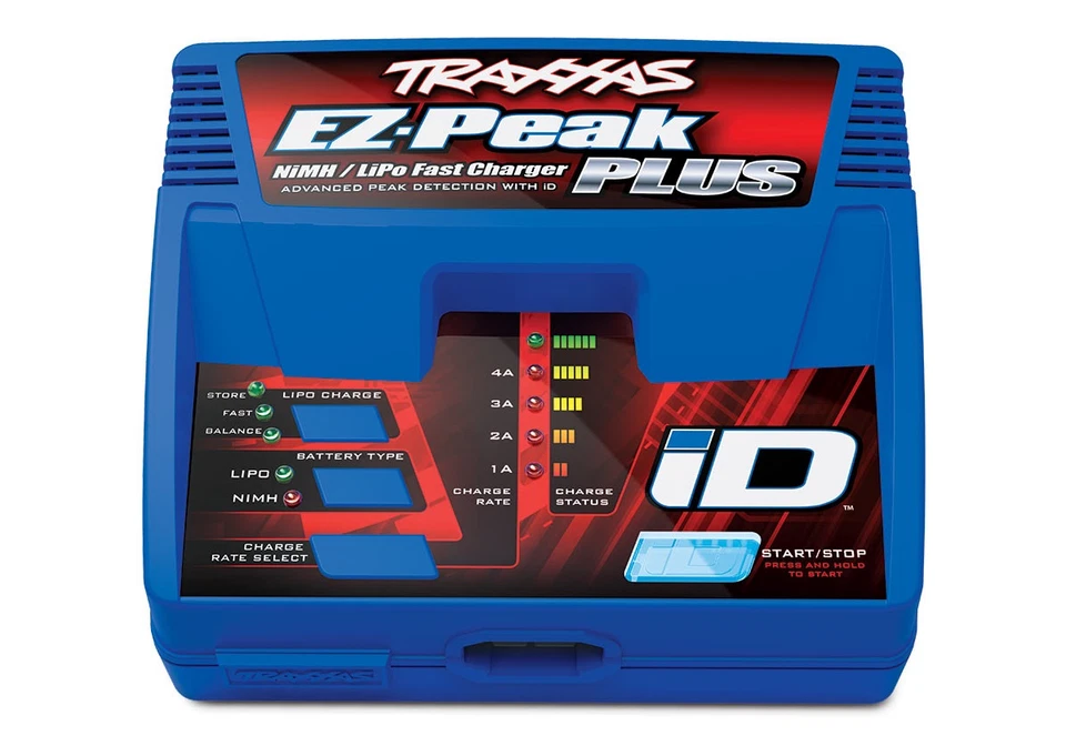 Cargador de batería rápido Traxxas 2970 EZ-Peak Plus NiMH/LiPo con conector de identificación Foto 3 de 3