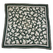 Vintage Jaeger Silk Floral Scarf 34  x 32.5  