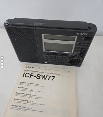 Sony ICF-SW77 Weltempfänger   Professionelles Multiband-Radio   Voll Funktionsfä