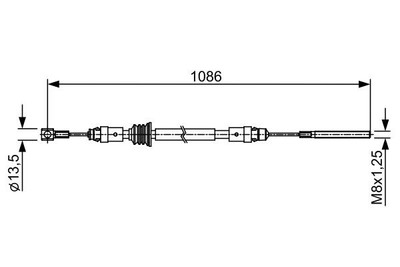 BOSCH Seilzug, Feststellbremse 1 987 482 547 für RENAULT