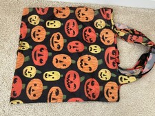 Halloween Pumpkins Foldable Reusable Shopping Tote Flat Bag 16x16" by Target